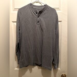 St Johns Bay Henley Shirt Mens M Long Sleeve Casual